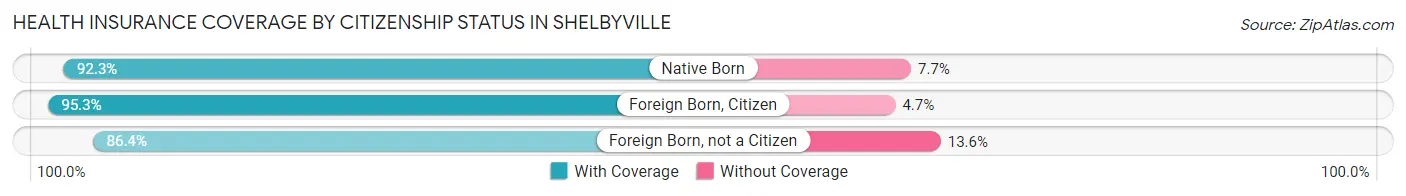 Health Insurance Coverage by Citizenship Status in Shelbyville