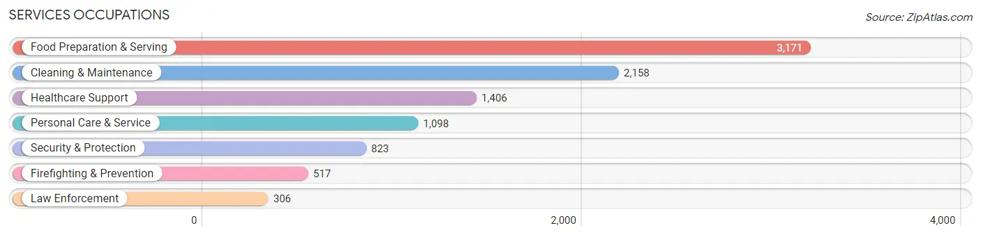 Services Occupations in South Bend