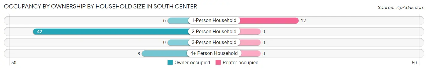 Occupancy by Ownership by Household Size in South Center