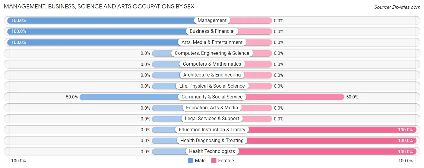 Management, Business, Science and Arts Occupations by Sex in Spencerville