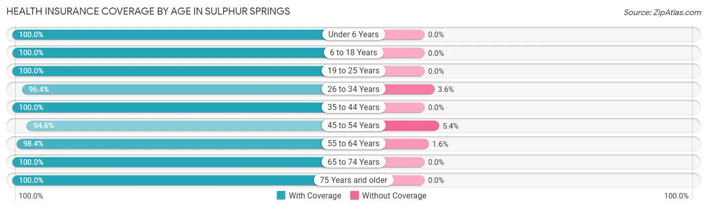 Health Insurance Coverage by Age in Sulphur Springs
