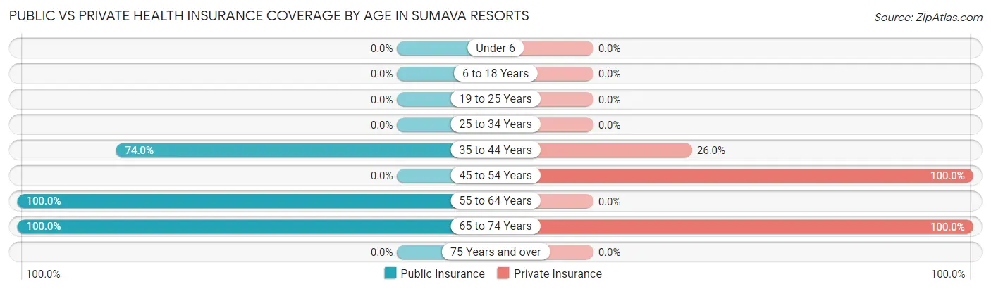 Public vs Private Health Insurance Coverage by Age in Sumava Resorts