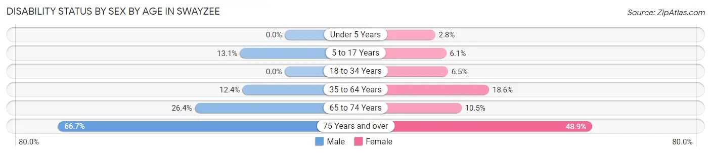 Disability Status by Sex by Age in Swayzee