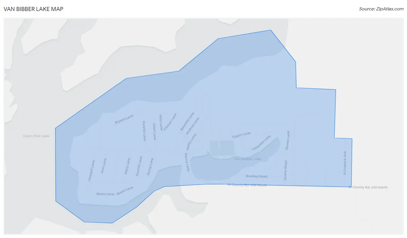 Van Bibber Lake Map