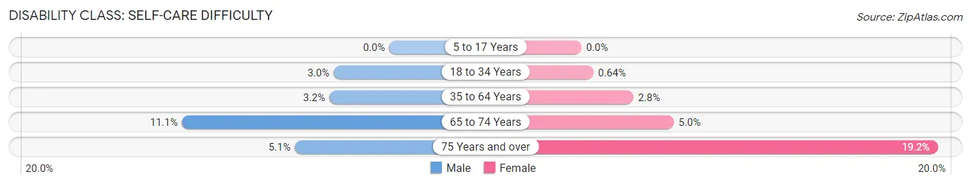 Disability in Vincennes: <span>Self-Care Difficulty</span>