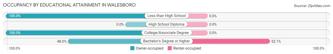 Occupancy by Educational Attainment in Walesboro