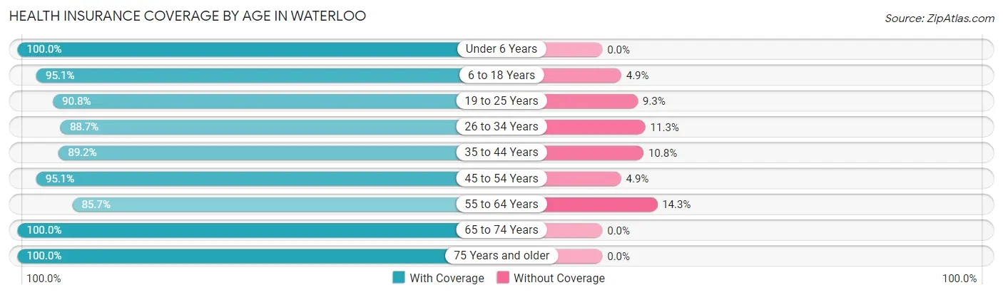 Health Insurance Coverage by Age in Waterloo