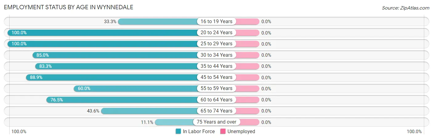 Employment Status by Age in Wynnedale