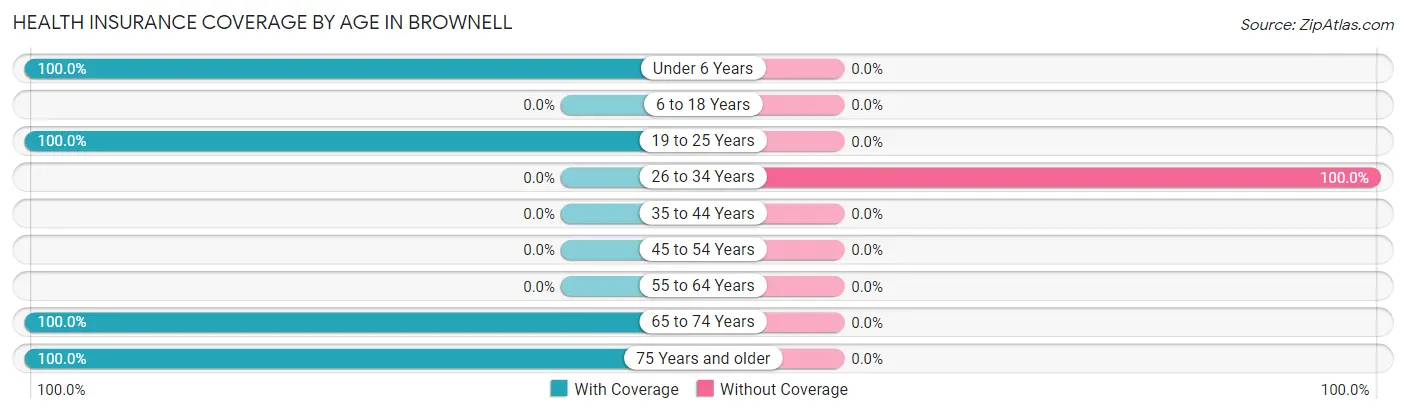 Health Insurance Coverage by Age in Brownell