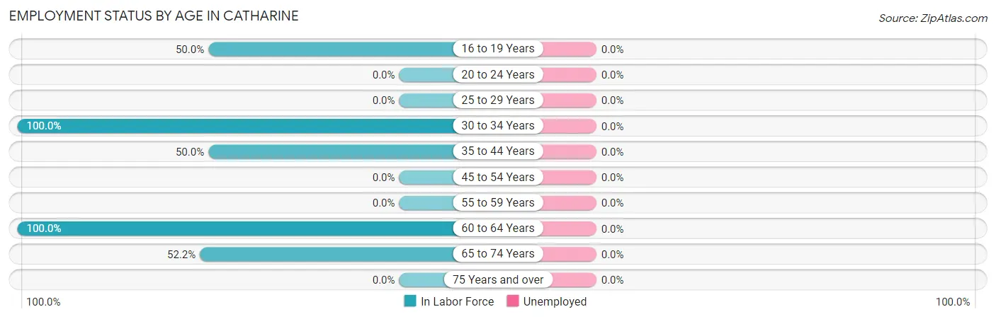 Employment Status by Age in Catharine