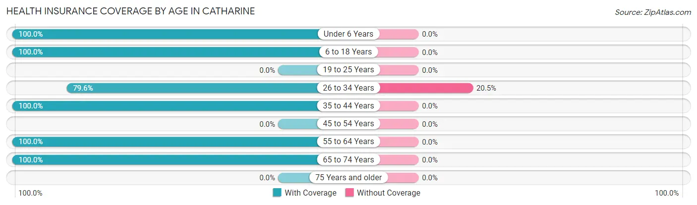 Health Insurance Coverage by Age in Catharine