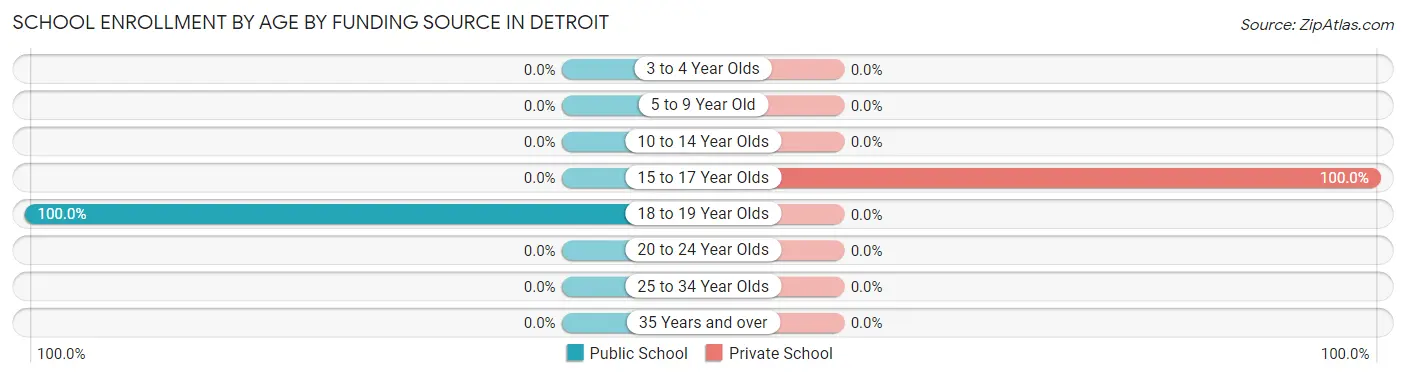 School Enrollment by Age by Funding Source in Detroit