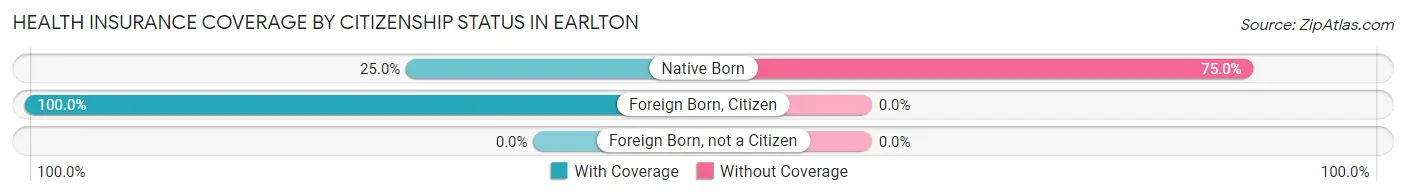 Health Insurance Coverage by Citizenship Status in Earlton