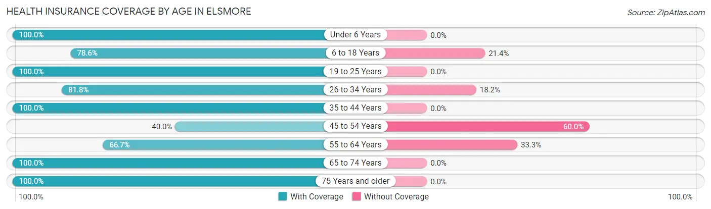 Health Insurance Coverage by Age in Elsmore