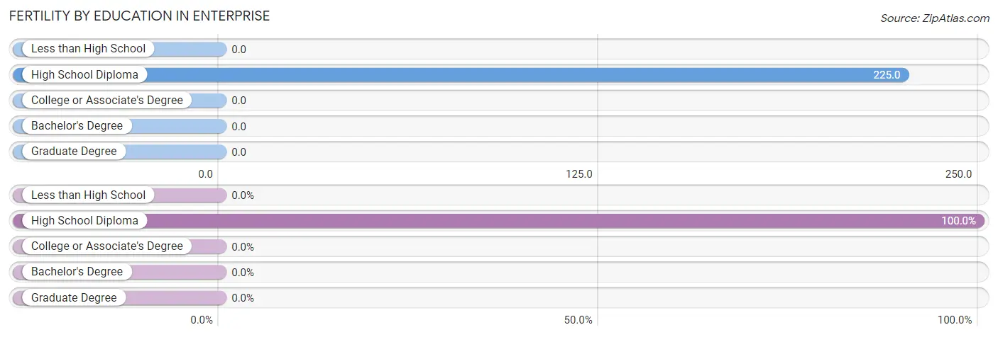 Female Fertility by Education Attainment in Enterprise