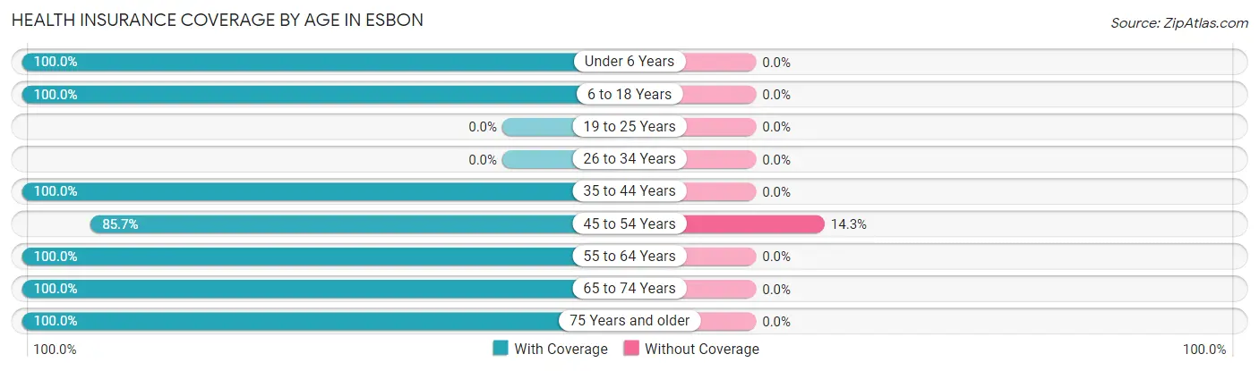 Health Insurance Coverage by Age in Esbon
