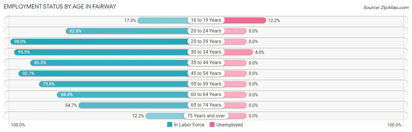Employment Status by Age in Fairway