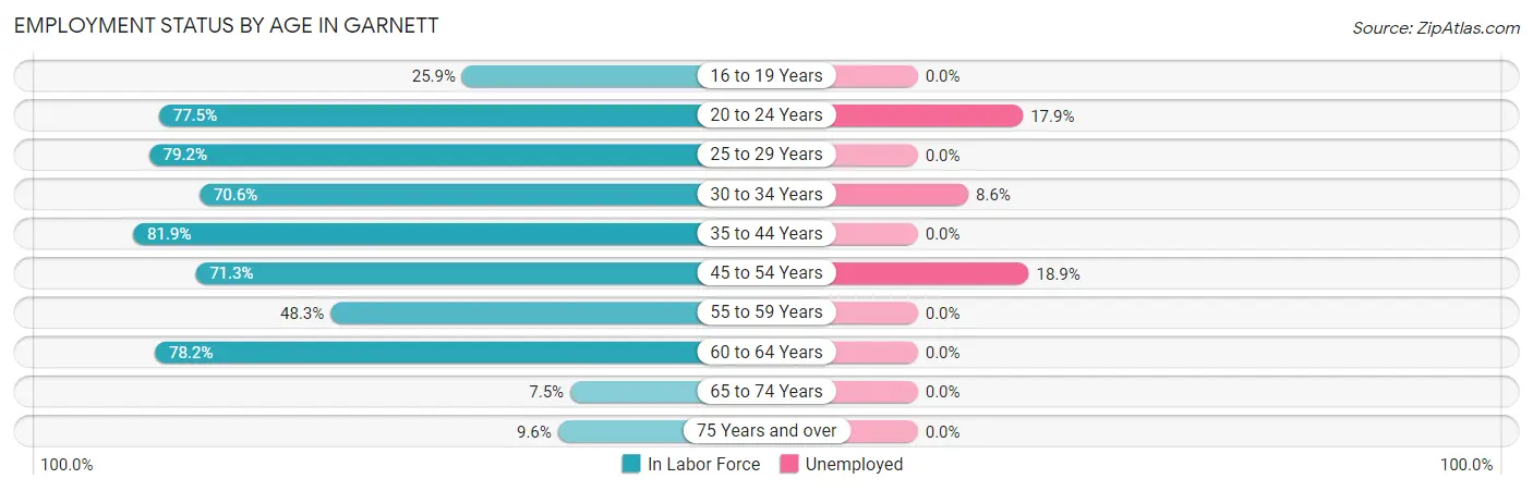 Employment Status by Age in Garnett