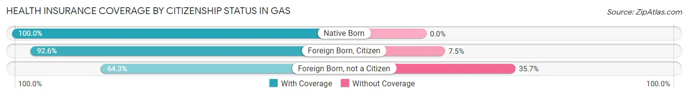 Health Insurance Coverage by Citizenship Status in Gas