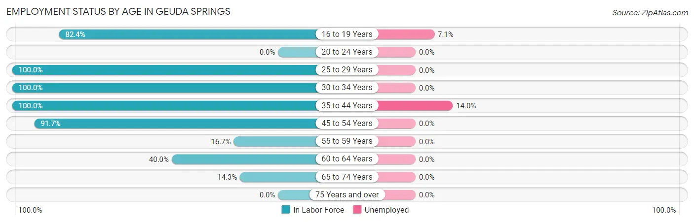 Employment Status by Age in Geuda Springs