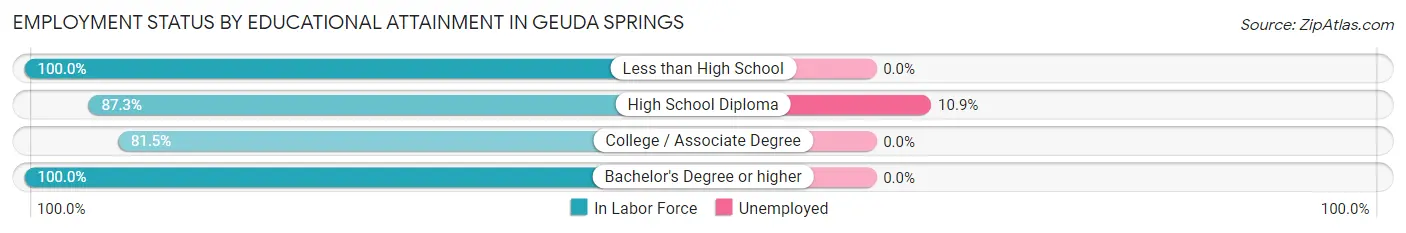 Employment Status by Educational Attainment in Geuda Springs
