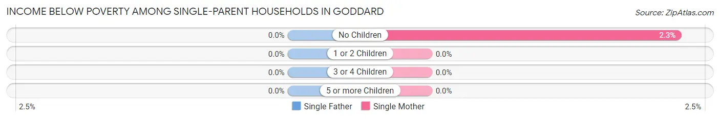 Income Below Poverty Among Single-Parent Households in Goddard