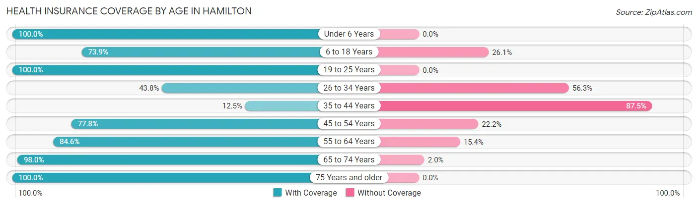 Health Insurance Coverage by Age in Hamilton