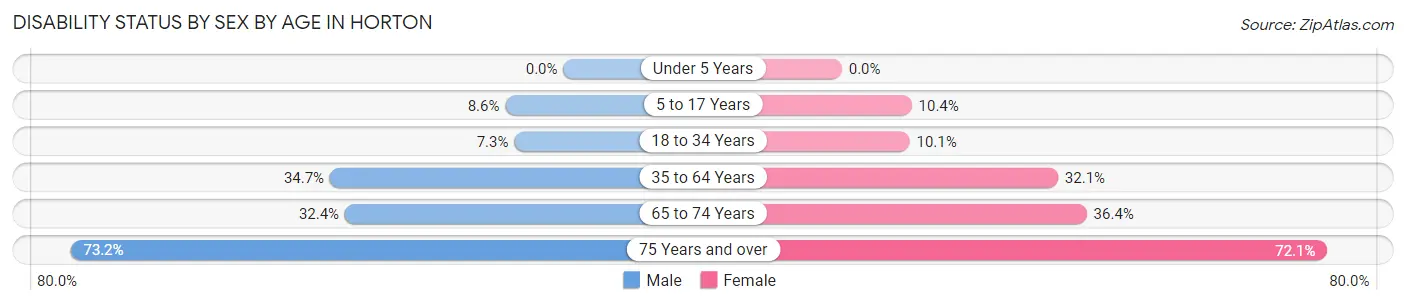Disability Status by Sex by Age in Horton