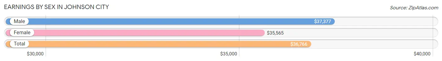 Earnings by Sex in Johnson City