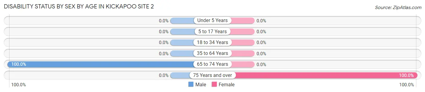 Disability Status by Sex by Age in Kickapoo Site 2