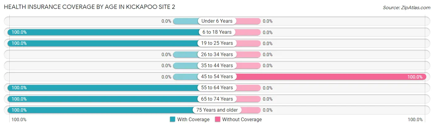 Health Insurance Coverage by Age in Kickapoo Site 2