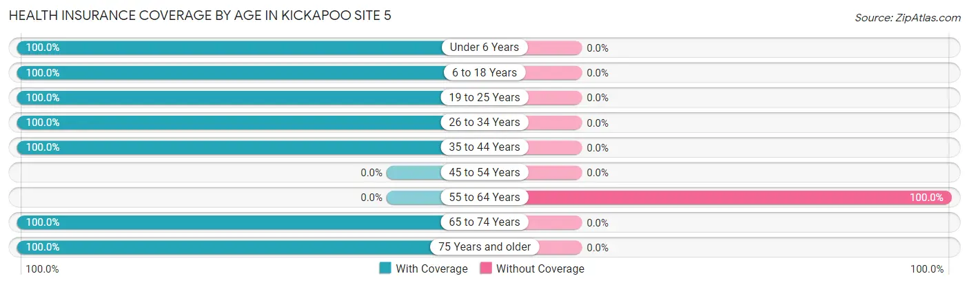 Health Insurance Coverage by Age in Kickapoo Site 5