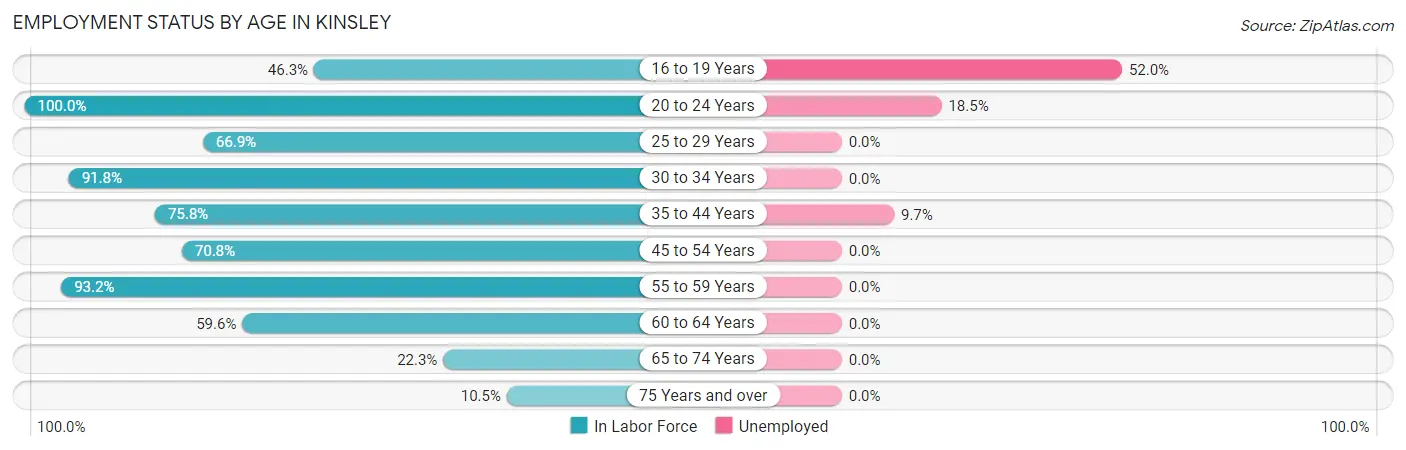 Employment Status by Age in Kinsley