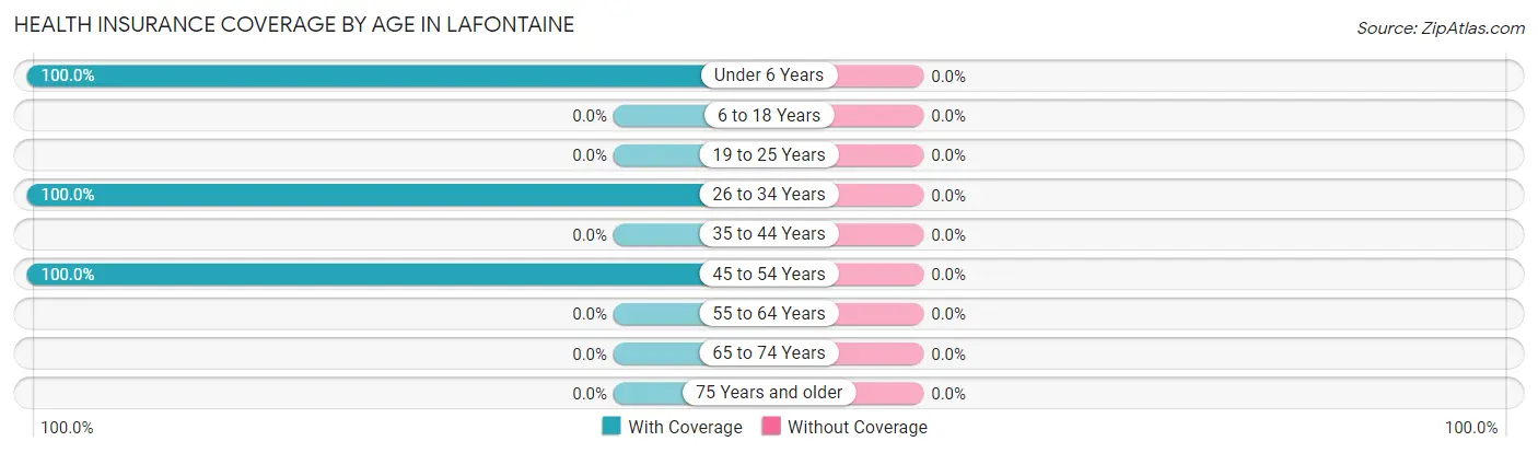 Health Insurance Coverage by Age in Lafontaine
