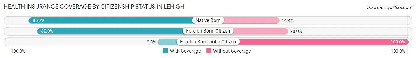 Health Insurance Coverage by Citizenship Status in Lehigh