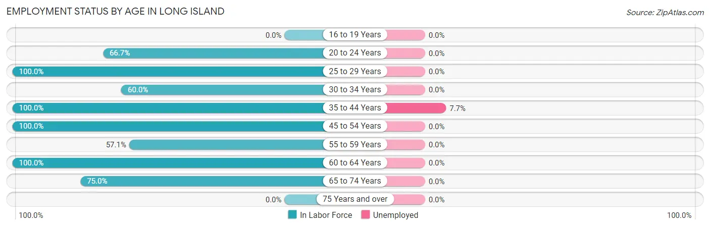 Employment Status by Age in Long Island