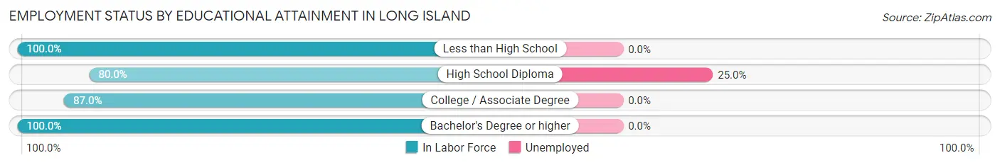 Employment Status by Educational Attainment in Long Island