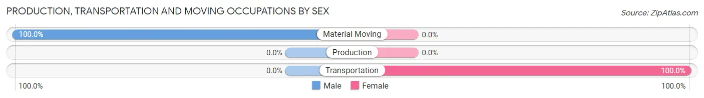 Production, Transportation and Moving Occupations by Sex in Long Island