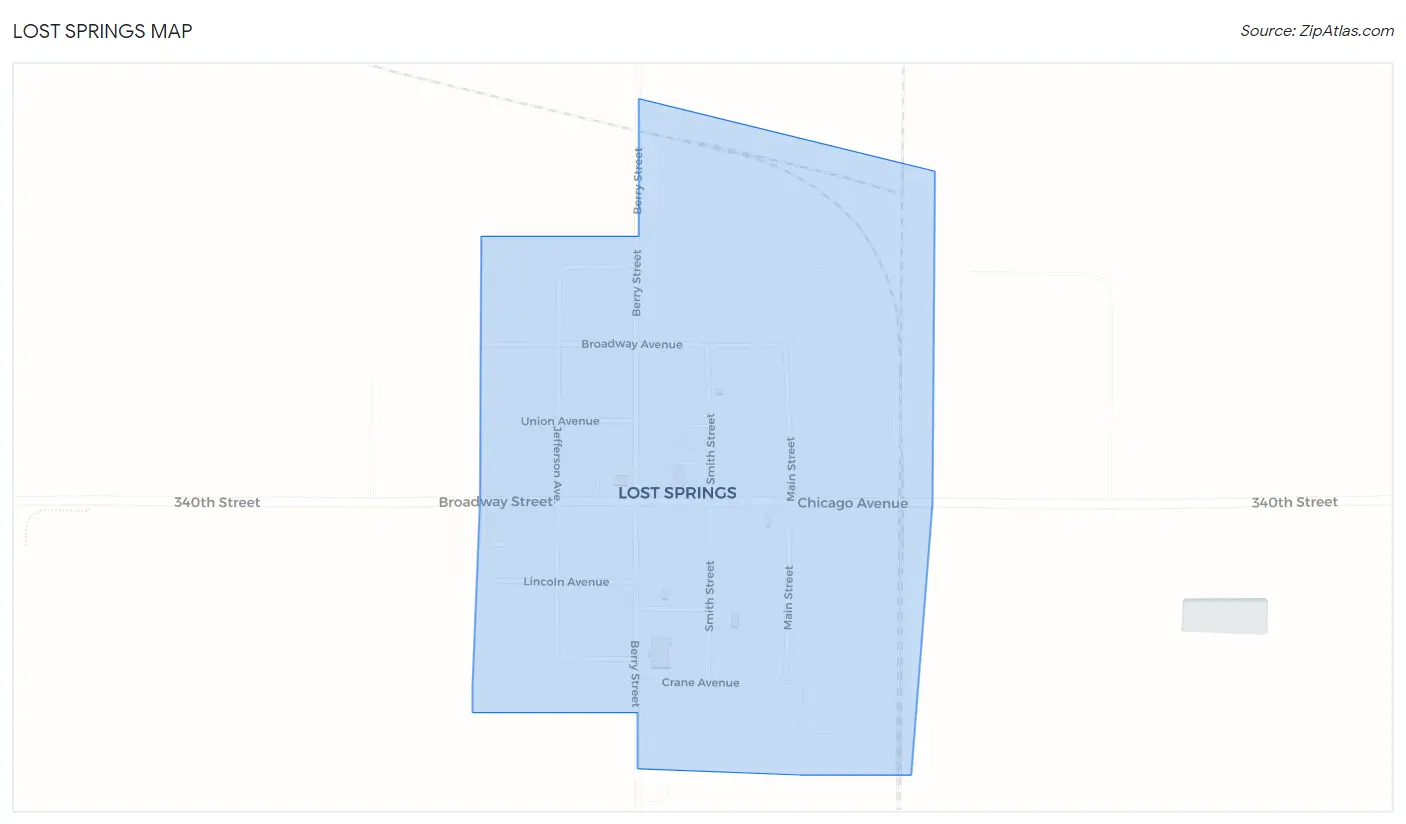 Lost Springs Map