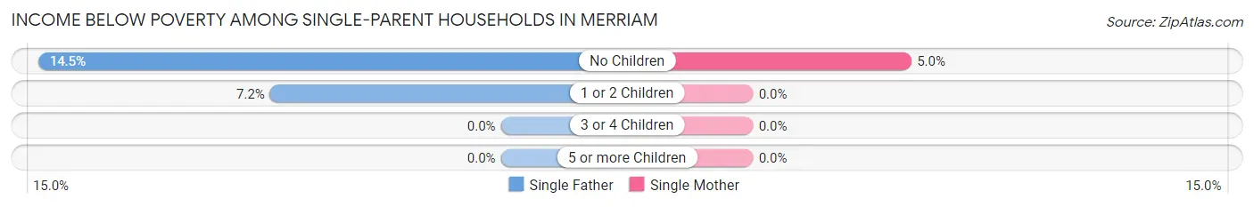 Income Below Poverty Among Single-Parent Households in Merriam