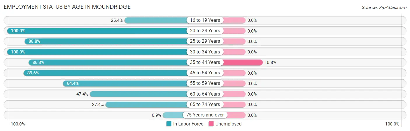 Employment Status by Age in Moundridge
