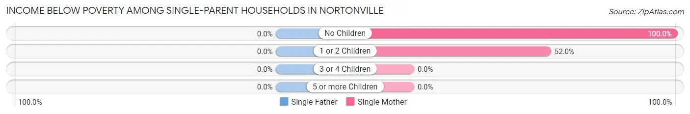 Income Below Poverty Among Single-Parent Households in Nortonville