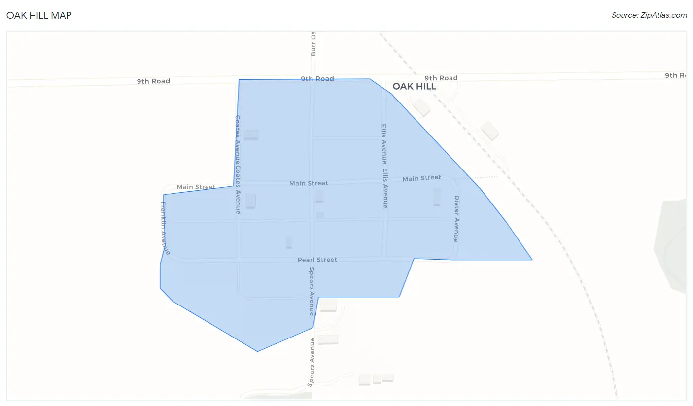 Oak Hill Map