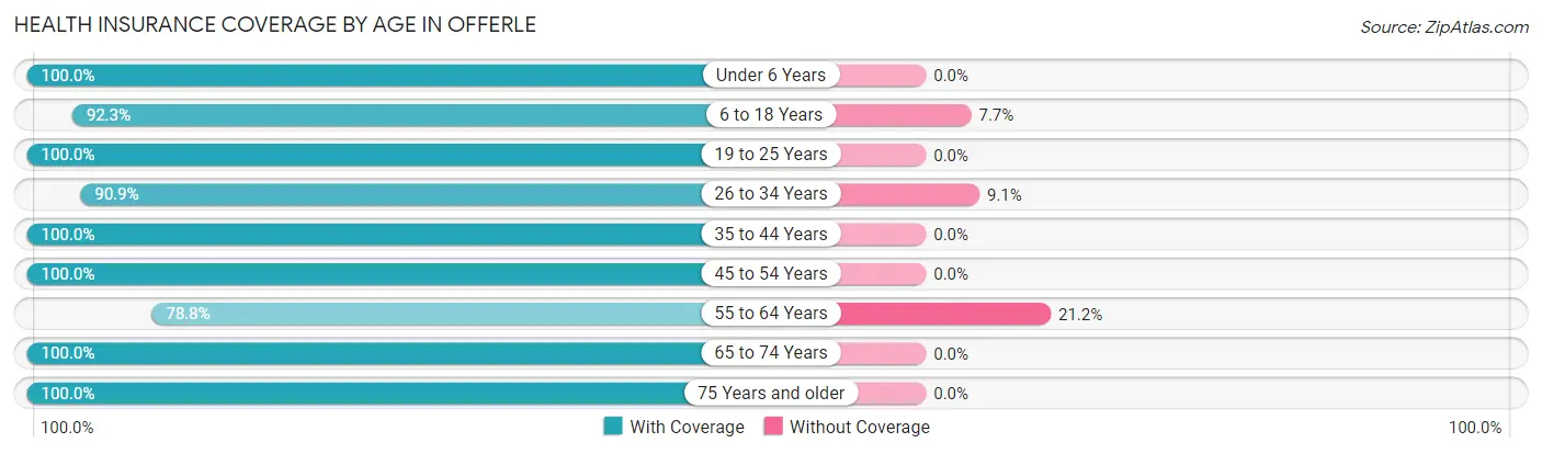 Health Insurance Coverage by Age in Offerle