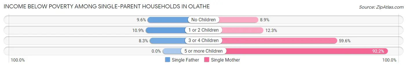 Income Below Poverty Among Single-Parent Households in Olathe
