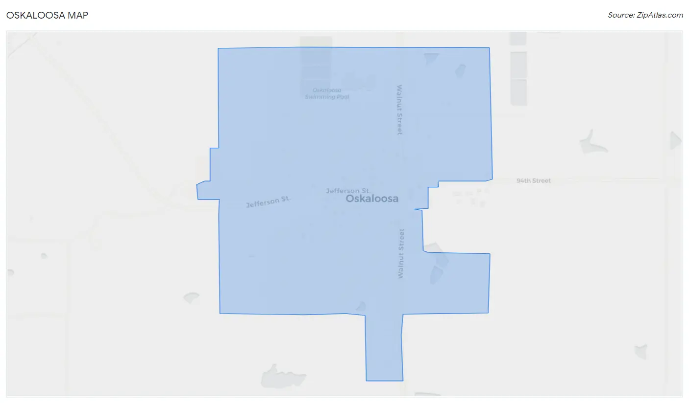 Oskaloosa Map