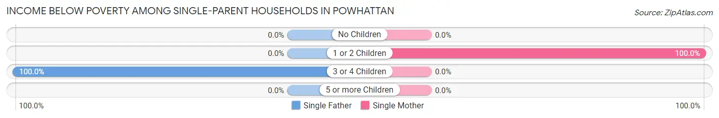 Income Below Poverty Among Single-Parent Households in Powhattan