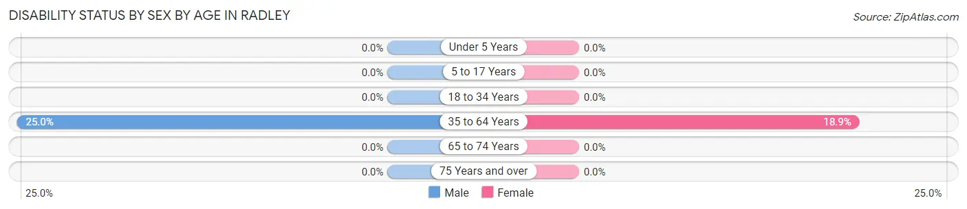 Disability Status by Sex by Age in Radley