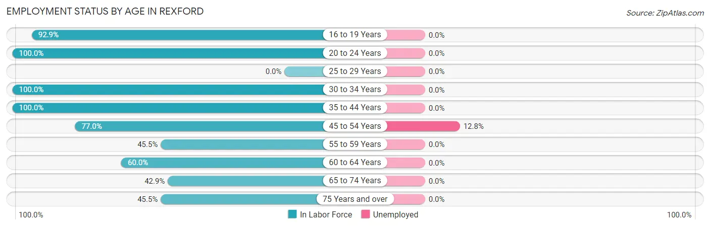 Employment Status by Age in Rexford
