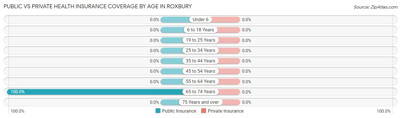 Public vs Private Health Insurance Coverage by Age in Roxbury